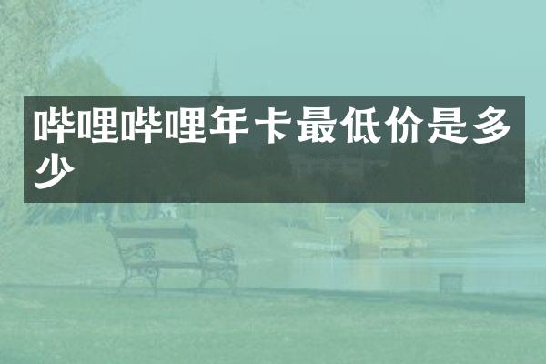 哔哩哔哩年卡最低价是多少