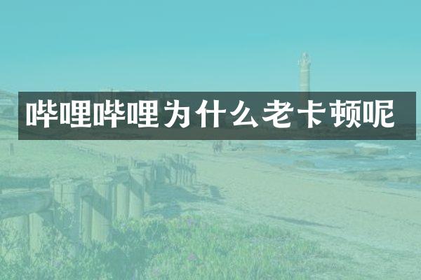 哔哩哔哩为什么老卡顿呢