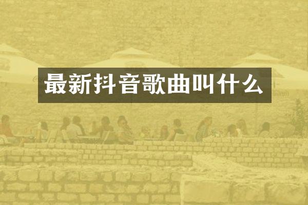 最新抖音歌曲叫什么