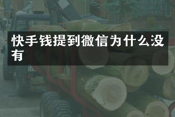 快手钱提到微信为什么没有
