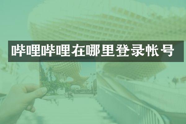 哔哩哔哩在哪里登录帐号