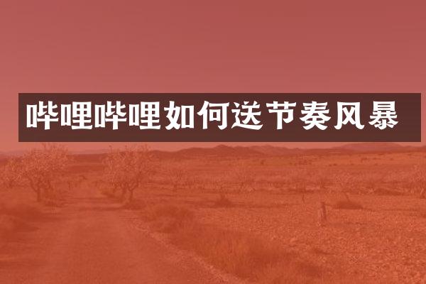 哔哩哔哩如何送节奏风暴