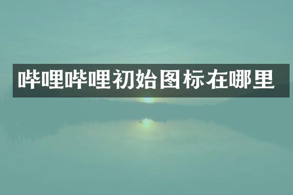 哔哩哔哩初始图标在哪里