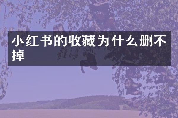 小红书的收藏为什么删不掉