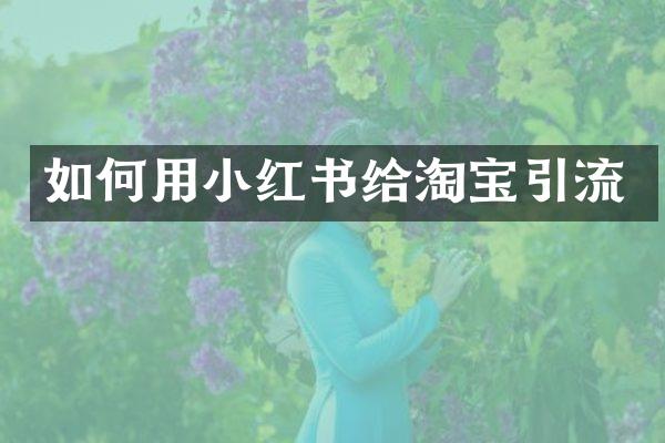 如何用小红书给淘宝引流