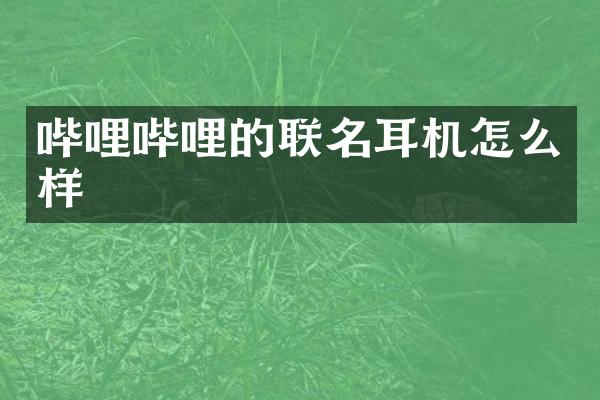 哔哩哔哩的联名耳机怎么样