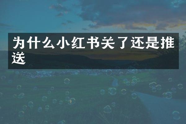为什么小红书关了还是推送