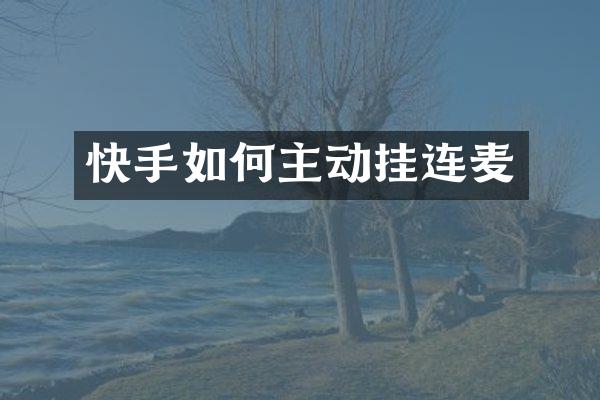 快手如何主动挂连麦