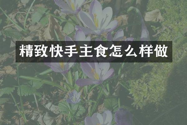 精致快手主食怎么样做