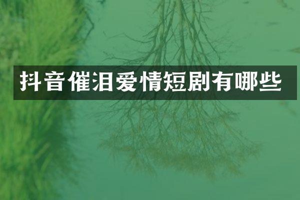 抖音催泪爱情短剧有哪些
