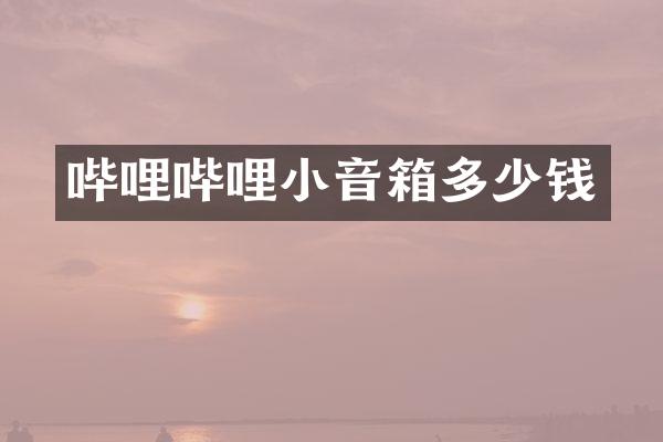 哔哩哔哩小音箱多少钱