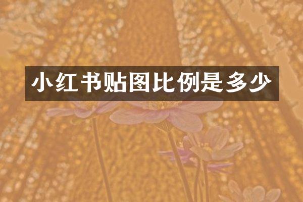 小红书贴图比例是多少