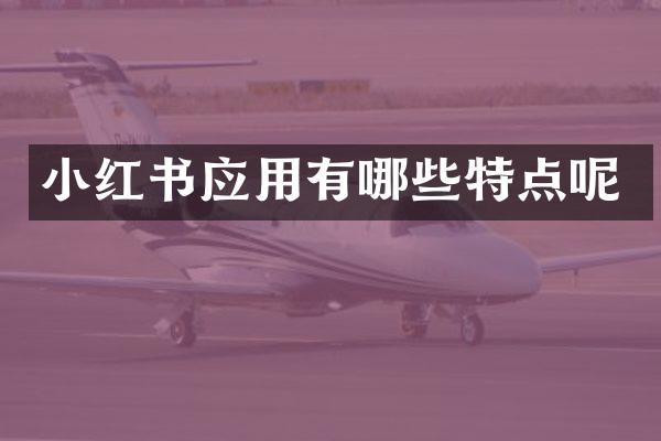 小红书应用有哪些特点呢