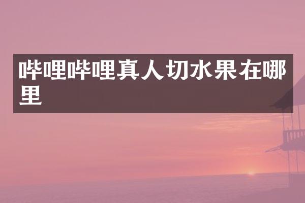 哔哩哔哩真人切水果在哪里