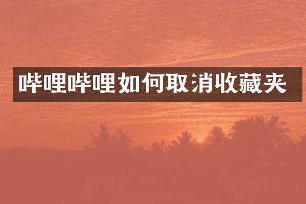 哔哩哔哩如何取消收藏夹