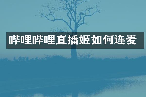 哔哩哔哩直播姬如何连麦