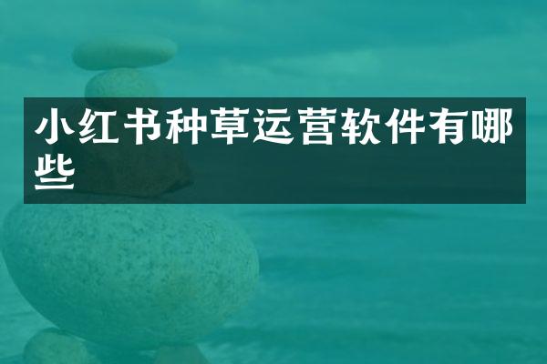 小红书种草运营软件有哪些