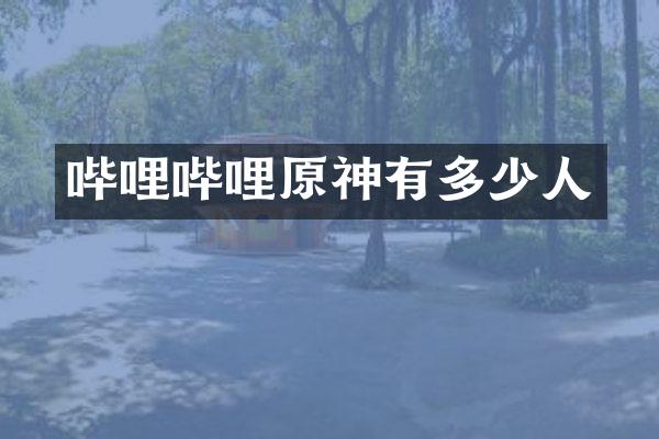 哔哩哔哩原神有多少人