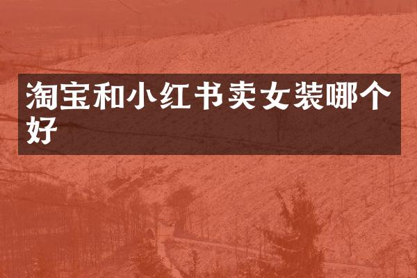 淘宝和小红书卖女装哪个好