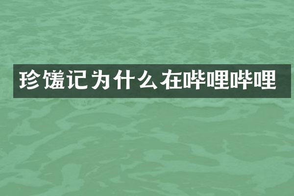 珍馐记为什么在哔哩哔哩
