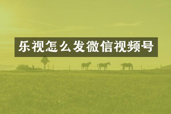 乐视怎么发微信视频号