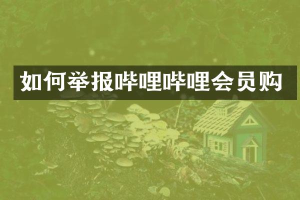 如何举报哔哩哔哩会员购