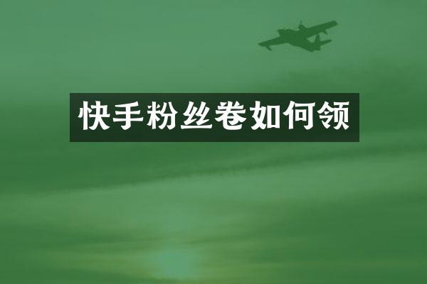 快手粉丝卷如何领