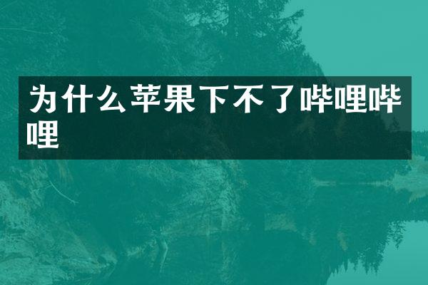 为什么苹果下不了哔哩哔哩