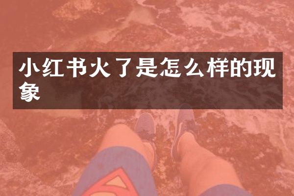 小红书火了是怎么样的现象