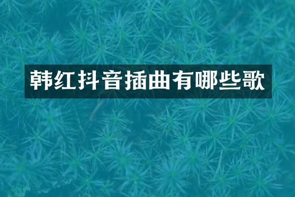 韩红抖音插曲有哪些歌