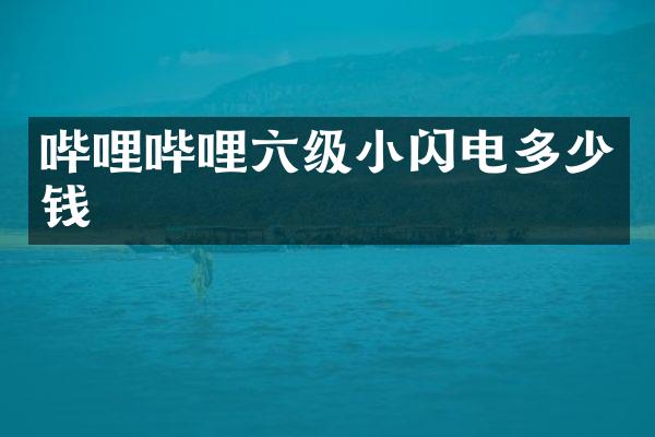 哔哩哔哩六级小闪电多少钱