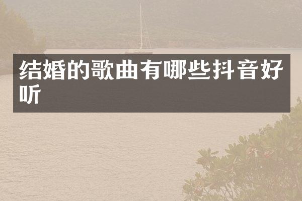 结婚的歌曲有哪些抖音好听