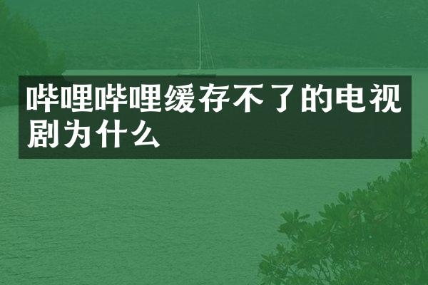 哔哩哔哩缓存不了的电视剧为什么