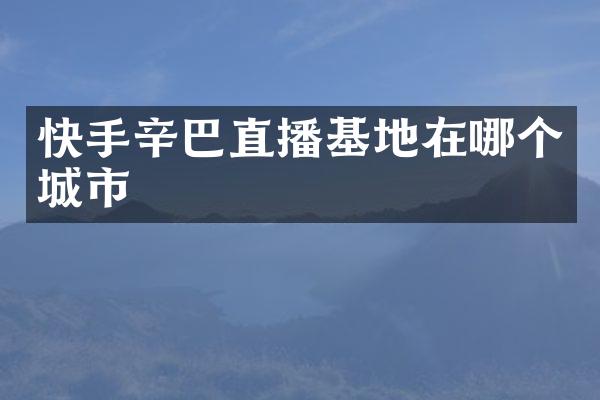 快手辛巴直播基地在哪个城市