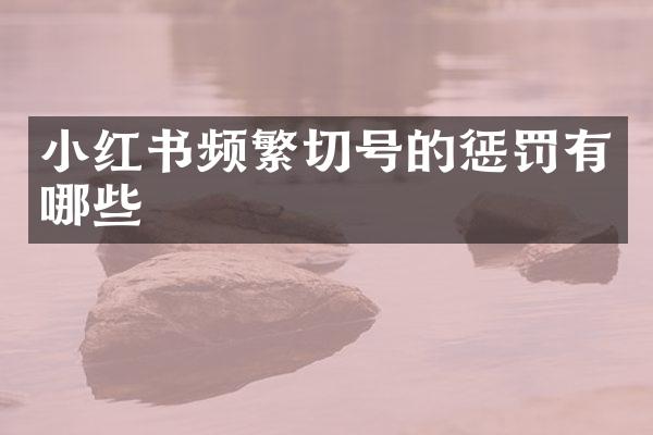 小红书频繁切号的惩罚有哪些