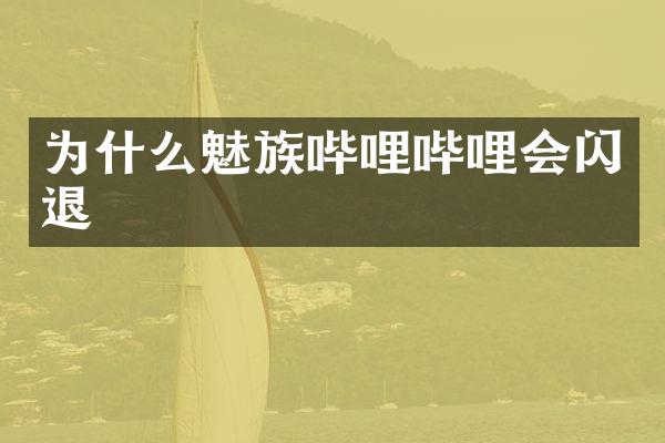 为什么魅族哔哩哔哩会闪退