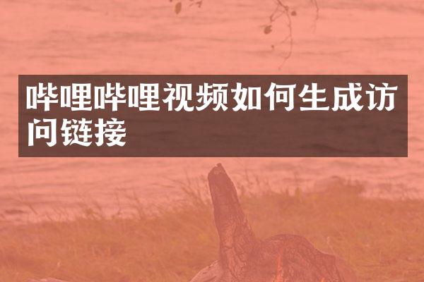 哔哩哔哩视频如何生成访问链接