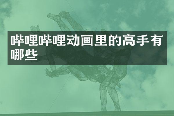 哔哩哔哩动画里的高手有哪些