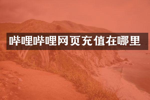 哔哩哔哩网页充值在哪里