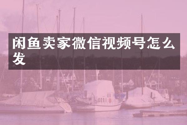 闲鱼卖家微信视频号怎么发