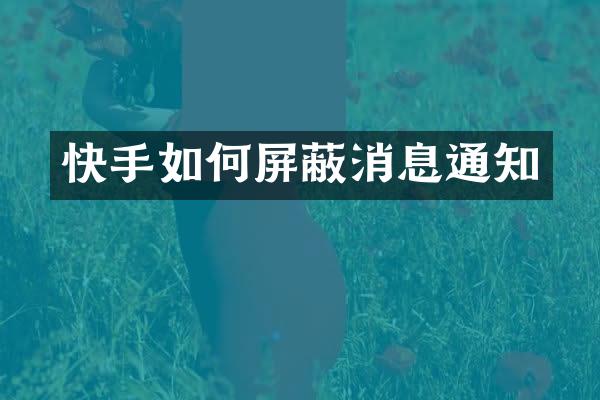 快手如何屏蔽消息通知