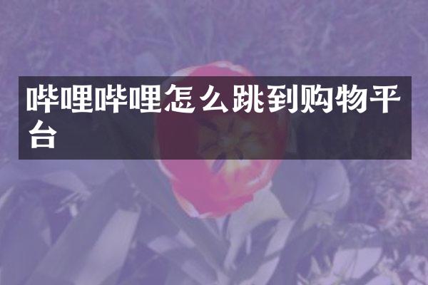 哔哩哔哩怎么跳到购物平台