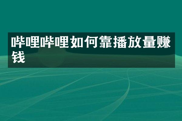 哔哩哔哩如何靠播放量赚钱