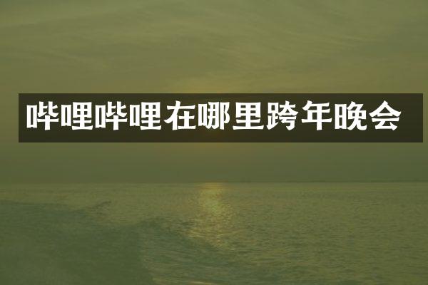 哔哩哔哩在哪里跨年晚会