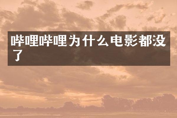 哔哩哔哩为什么电影都没了