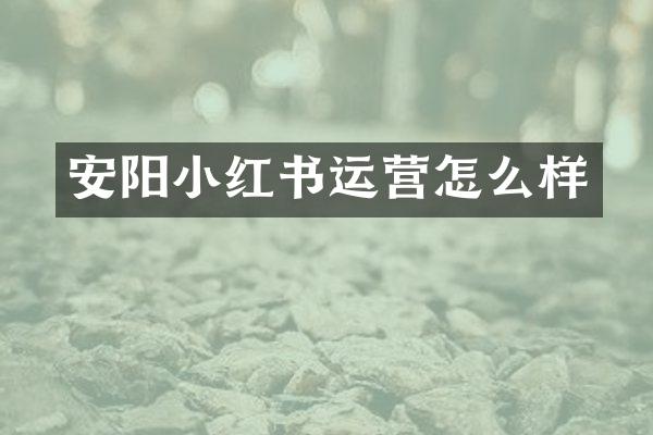 安阳小红书运营怎么样