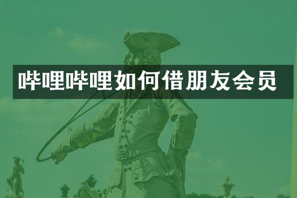 哔哩哔哩如何借朋友会员