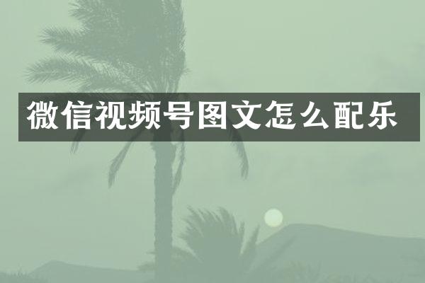 微信视频号图文怎么配乐