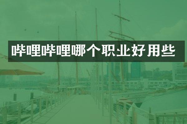 哔哩哔哩哪个职业好用些