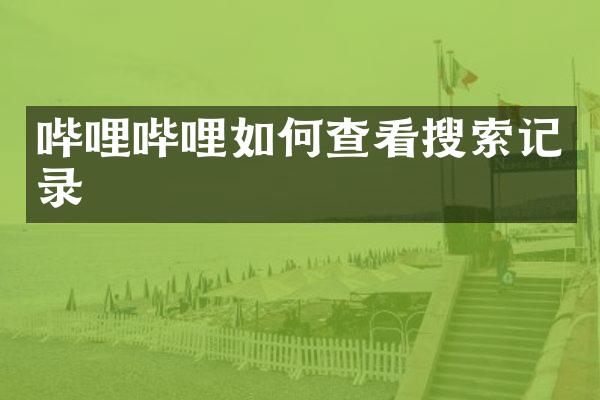 哔哩哔哩如何查看搜索记录